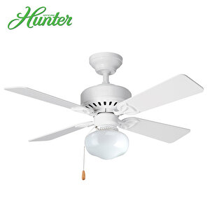 Bayport Beyaz - 107 Cm. Beyaz Küre Cam Aydınlatmalı Tavan Vantilatörü