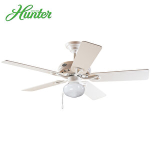 Savoy Beyaz - 132 Cm. Beyaz Renkli Küre Cam Aydınlatmalı Tavan Vantilatörü