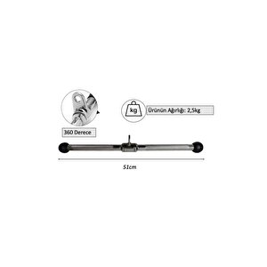 Bar 102 Krom Kısa Trıceps Ve Bıceps Barı - Ergonomik Tutma Kolları