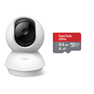 Tp-link Tapo C200 Full Hd 1080p Gece Görüşlü Wi-fi Kamera + Sandisk Ultra 64gb Hafıza Kartı