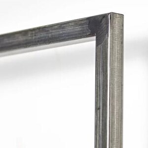 Metal Duş Rafı Ahşaplı Duvara Sabit Banyo Rafı Dekor Raf