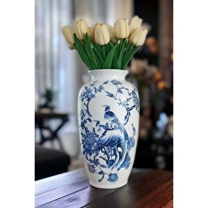 Özel El İşciliği  Seramik Lüks Elegans Desenli Vazo