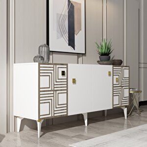 Osso Konsol Beyaz (cevi̇z Desen) Beyaz