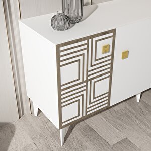 Osso Konsol Beyaz (cevi̇z Desen) Beyaz