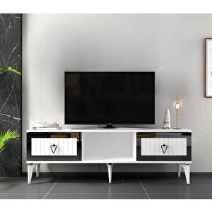 Li̇nda Tv Sehpasi (alt Modül) Beyaz-gümüş Beyaz-Gümüş