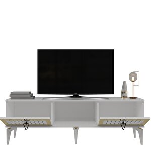 Li̇nda Tv Sehpasi (alt Modül) Beyaz-altın
