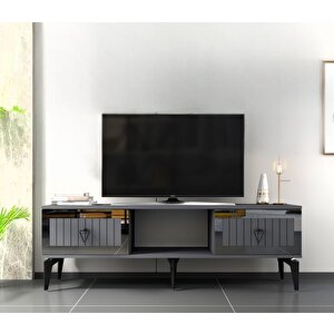 Li̇nda Tv Sehpasi (alt Modül) Antrasi̇t-gümüş Antrasit Gümüş