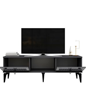 Li̇nda Tv Sehpasi (alt Modül) Antrasi̇t-gümüş