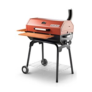 Rehome Guruss Cg-075 Barbekü Mangal | Kömürlü | 75 Cm | Kırmızı | Tam Set