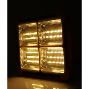 200W Solar Ve Usb Şarjlı Projektör 3 Renk Işık Şarj Göstergeli 5 Kademeli