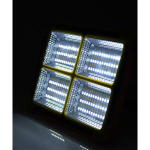 200W Solar Ve Usb Şarjlı Projektör 3 Renk Işık Şarj Göstergeli 5 Kademeli