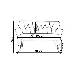 İkili Balkon Koltuğu - Kanepe - Bekleme Koltuğu - Çay Seti Koltuğu
