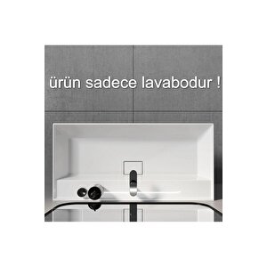 Cerastyle Dolap Uyumlu & Tezgah Üstü Sharp Etajerli Lavabo 80 Cm 037300u