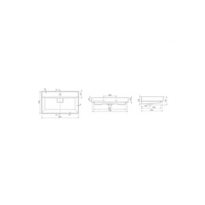 Cerastyle Dolap Uyumlu & Tezgah Üstü Sharp Etajerli Lavabo 80 Cm 037300u