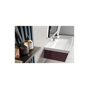 Turkuaz Cerastyle Dolap Uyumlu & Tezgah Üstü Sharp Etajerli Lavabo 60 Cm 037100u