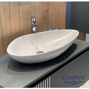 Cerastyle Oli̇ve Tezgah Üstü Çanak Lavabo 75 Cm 071300 Badem