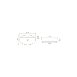 Cerastyle One 67 Cm Tezgah Üstü Lavabo