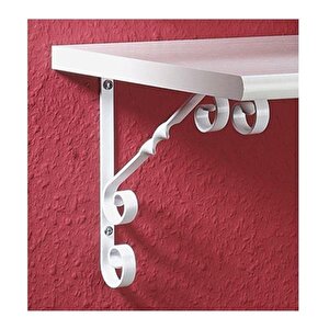 Burgulu 15 X 15 Cm Dekoratif Raf Altı Raf Ayağı Konsol Beyaz