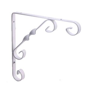 Burgulu 20 X 20 Cm Dekoratif Raf Altı Raf Ayağı Konsol Beyaz