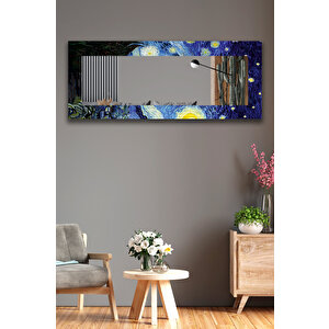 Van Gogh Yıldızlı Gece Dekoratif Boy Aynası 150x60cm