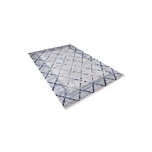 Modern Lacivert Dijital Baskı Hipoalerjenik Kaymaz Taban Halı Yolluk 180x280 cm