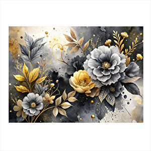 Renkli Çiçekler Tasarım Mdf Tablo 35cm X50cm 35x50 cm