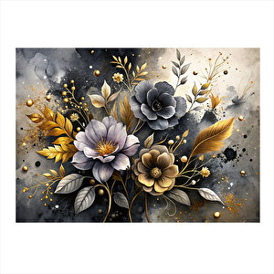 Renkli Çiçekler Modern Mdf Tablo 25cmx 35cm 25x35 cm