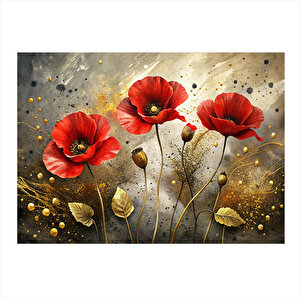 Gelincik Çiçekleri Mdf Poster 35cm X50cm 35x50 cm