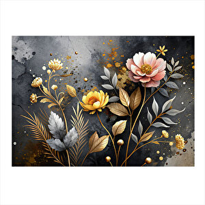 Renkli Çiçekler Tasarım Mdf Tablo 25cmx 35cm 25x35 cm