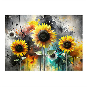 Ayçiçekleri Model Mdf Tablo 25cmx 35cm 25x35 cm