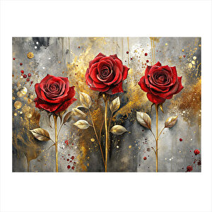 Kırmızı Güller Hediyelik Mdf Tablo 25cmx 35cm 25x35 cm