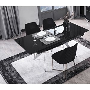 Masarati̇ Gümüş Açilir Yemek Masasi+6 Sandalye