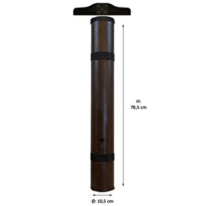 Yuga Suni Deri Proje Tüpü 10,5 Cm Kahverengi