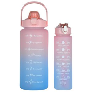 Temel 2 Li Motivasyon Matarası Pembe Kapak