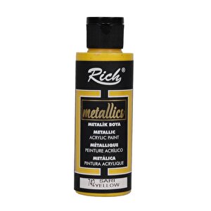 Metalik Akrilik Boya Sarı 120ml