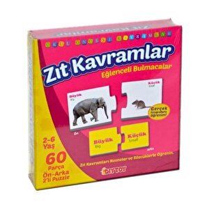 Diytoy Zıt Kavramlar Eğlenceli Bulmacalar 60 Parça