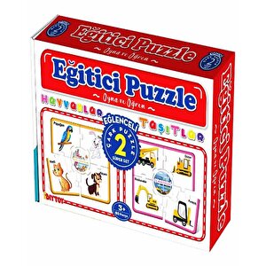 Eğitici Çark Puzzle Hayvanlar Ve Taşıtlar Diytoy