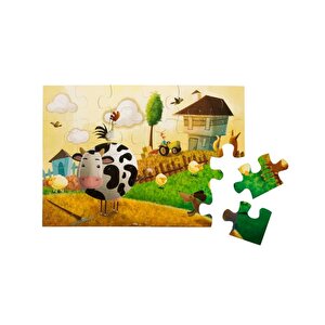 24 Parça Yer Puzzle Çiftlikte