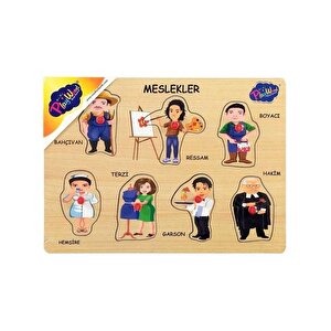 Ahşap Tutmalı Puzzle Meslekler Ony163 Playwood