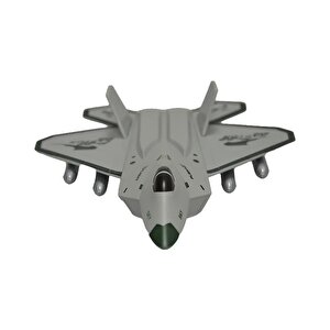 Ctoy Sürtmeli Çek Bırak F22 Savaş Uçağı Gri