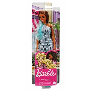 Barbie Pırıltılı Bebekler Mavi Elbiseli Hjr95