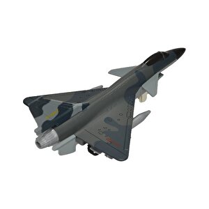 Ctoy Sürtmeli Çek Bırak J10 Savaş Uçağı Füme Mavi