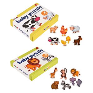 Çiftlik Hayvanları Ve Orman Hayvanları Baby Puzzle 2li Set Eolo