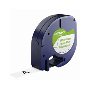 Dymo 12mmx4m Kağıt Şerit Beyaz 91200
