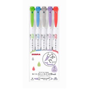 Mildliner Fırça Uçlu Fosforlu Kalem 5li Wft8 5cnc Model 2