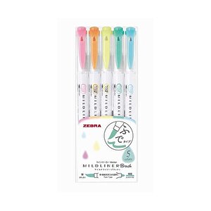 Mildliner Fırça Uçlu Fosforlu Kalem 5li Wft8 5c