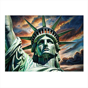 Amerika Özgürlük Anıtı Art Mdf Poster 35cm X50cm