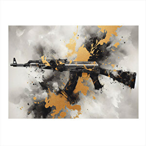 Ak-47 Mdf Poster 25cmx 35cm 25x35 cm