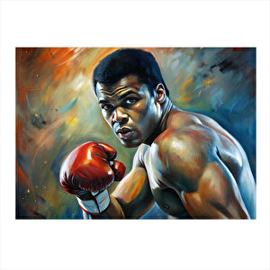Boksör Muhammed Ali Hediyelik Mdf Tablo 35cm X50cm 35x50 cm