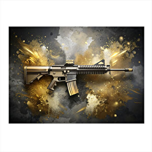 Pubg Silahı Dekoratif Mdf Tablo 25cmx 35cm 25x35 cm
